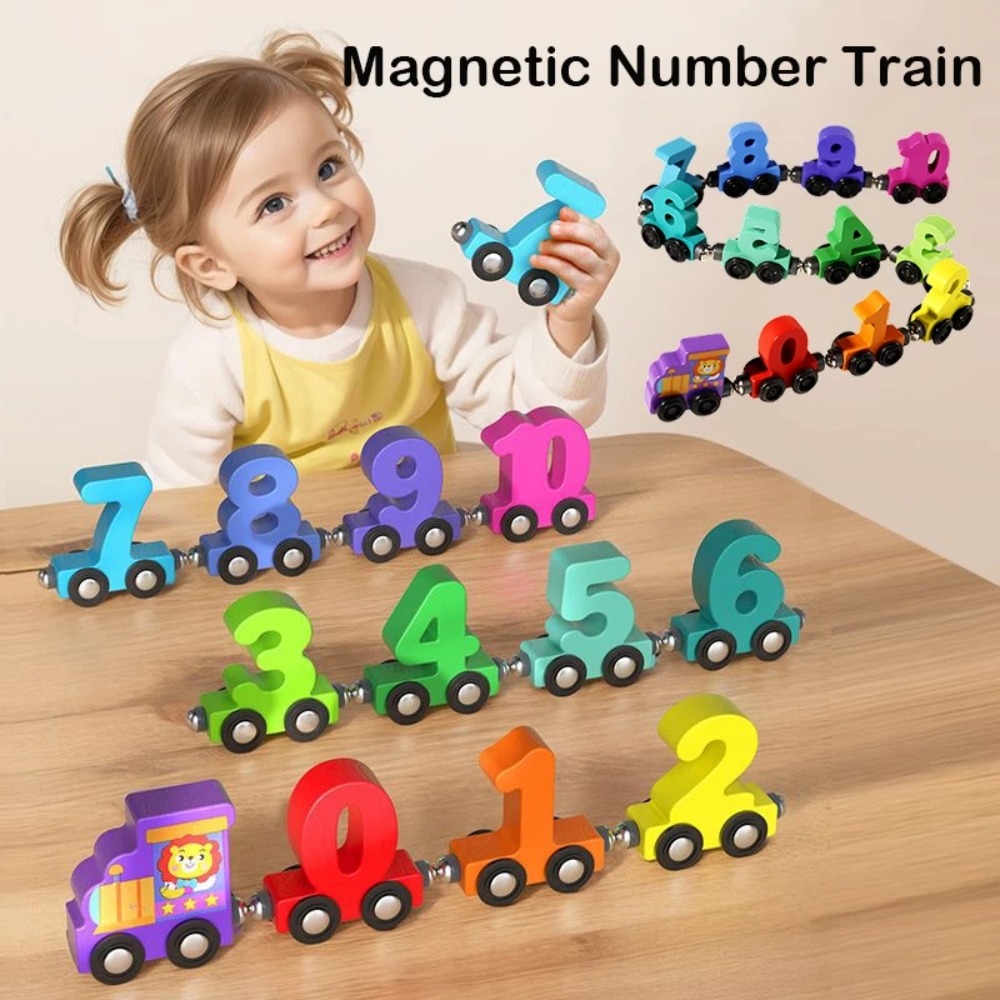 Kids Education Number - 1 set 0-10 Nummer Digitale Trein
