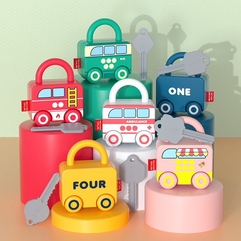 Kids Education Number - Baby Leren Slot met Sleutel Auto
