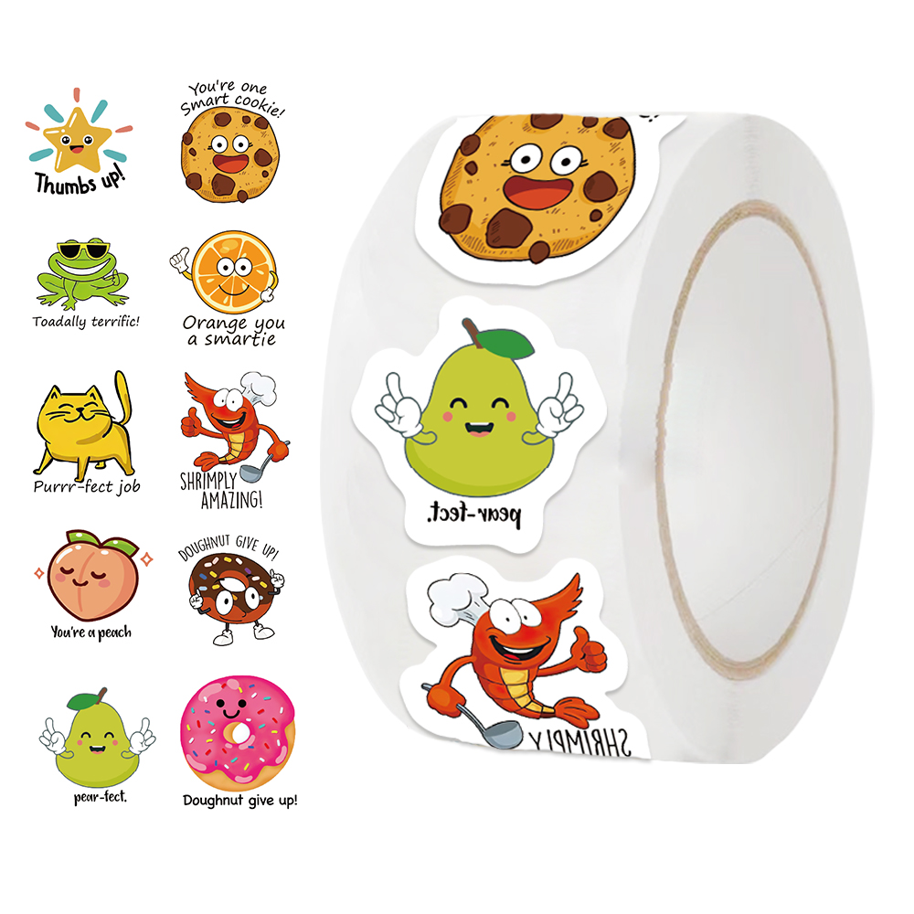 500 stks roll Leuke Decal Stud - Kids Education Motivation recensie en prijs