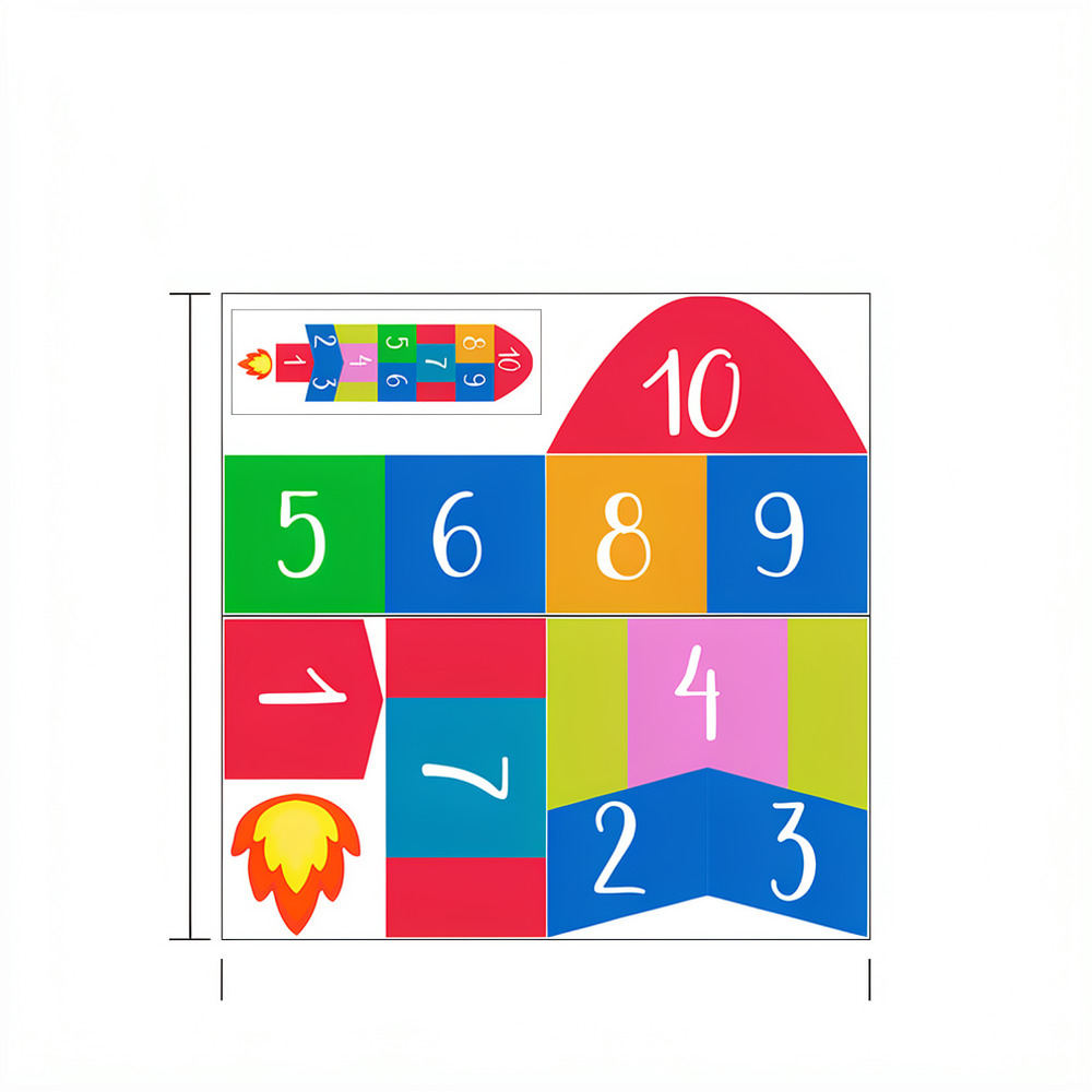 Educatieve raket-hopschop-muur - Kids Education Activities recensie en prijs