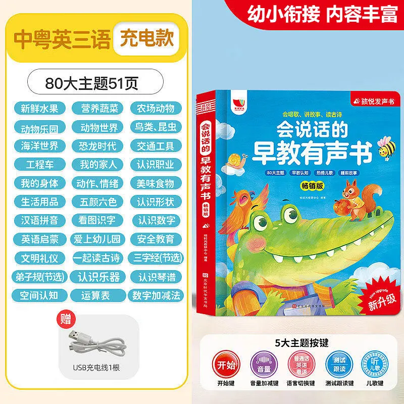 Kinderboek met Guangfu-kantone - Kids Education Rhymes recensie en prijs